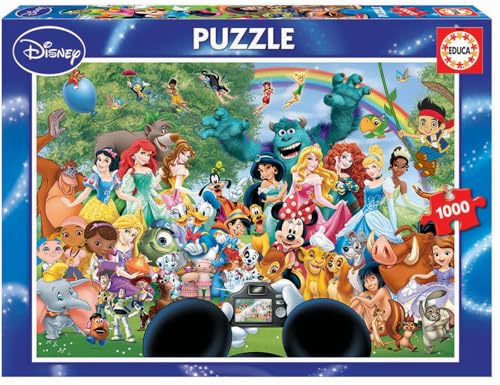 Educa - Puzzle 1000 Teile für Erwachsene | Disney Welt, 1000 Teile Puzzle für Erwachsene und Kinder ab 14 Jahren, Disney World (16297) von Educa