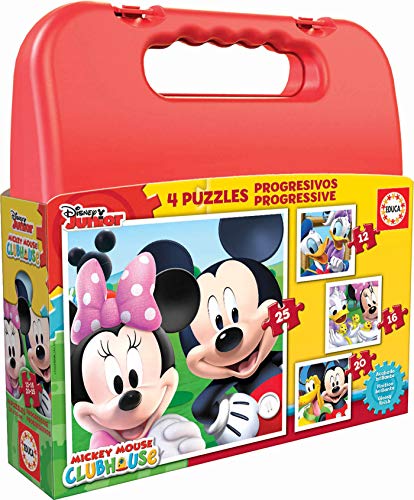 Educa 16505 - Case Puzzle - Mickey Mouse House Club, 12-16-20-25 von Educa