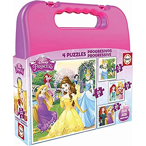 Educa 16508.0 - Case Puzzle - Disney Princess, 12-16-20-25 Teile von Educa