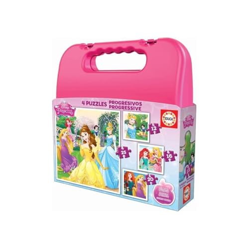 Educa 16508.0 - Case Puzzle - Disney Princess, 12-16-20-25 Teile von Educa