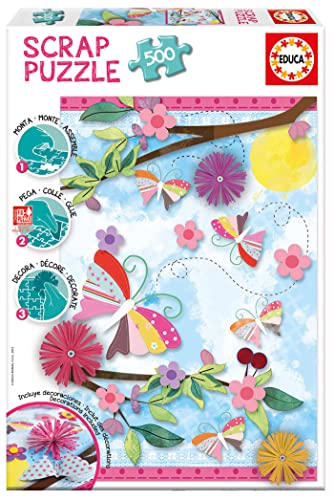 Educa 16738-500 Scrap Puzzle Garden Art von Educa