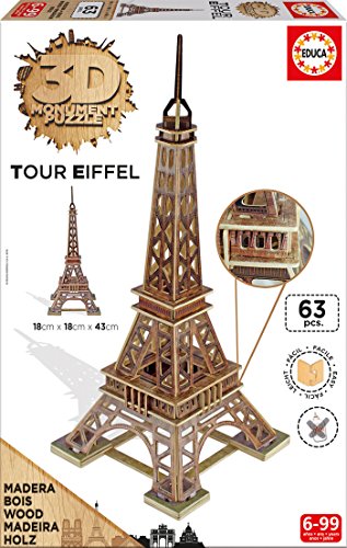 Educa 16998.0-3D Monument Puzzle Tour Eiffel von Educa