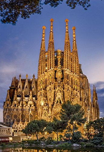 Educa 17097, Sagrada Familia, 1000 Teile Puzzle für Erwachsene und Kinder ab 10 Jahren, World Heritage Series, Barcelona, Spanien, Katalonien von Educa
