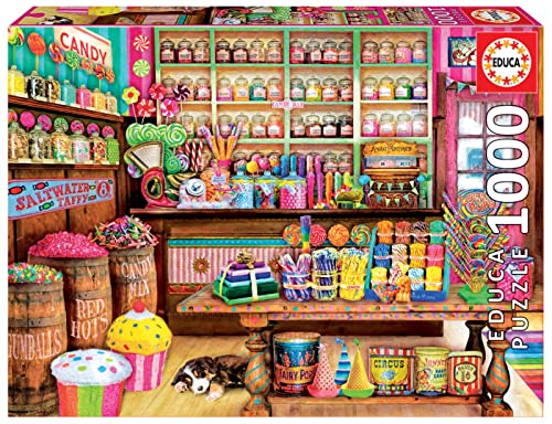 Educa 17104, Süßigkeitenladen, 1000 Teile Puzzle für Erwachsene und Kinder ab 10 Jahren, Candy Shop von Educa