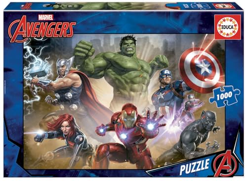 Educa - Puzzle 1000 Teile für Erwachsene | Marvel The Avengers, 1000 Teile Puzzle für Erwachsene und Kinder ab 14 Jahren, Superhelden (17694) von Educa