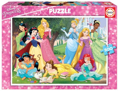 Educa - Puzzle 500 Teile für Erwachsene | Disney Prinzessinnen, 500 Teile Puzzle für Erwachsene und Kinder ab 11 Jahren, Princesses (17723) von Educa