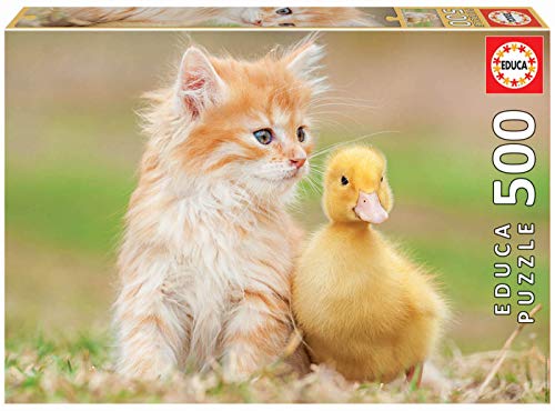 Educa 18467, Niedliche Freunde, 500 Teile Puzzle für Erwachsene und Kinder ab 10 Jahren, Katzenbaby, Entenküken, Tierpuzzle Educa 18467, Niedliche Freunde, 500 Teile Puzzle für Erwachsene und Kinder ab 10 Jahren, Katzenbaby, Entenküken, Tierpuzzle von Educa