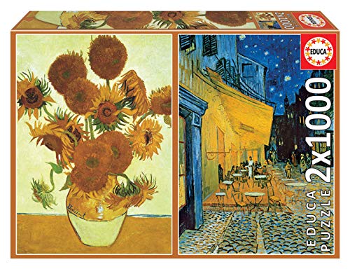 Educa - Puzzle 1000 Teile für Erwachsene | Van Gogh, 2x1000 Puzzle für Erwachsene und Kinder ab 14 Jahren, Art Collection, Kunst, Impressionismus (18491) von Educa