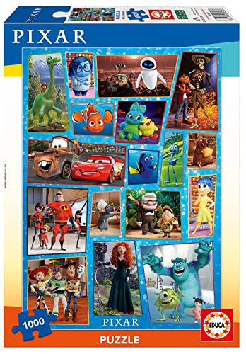 Educa 18497, Pixar Filme, 1000 Teile, Puzzle für Erwachsene und Kinder ab 10 Jahren, Comics, Kinderfilme von Educa