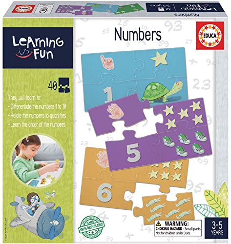 Educa 18836 Learning is Fun, Zahlen, Zählen Lernen, Lernspiel für Kinder ab 3 Jahren von Educa