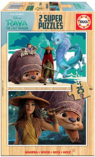 Educa 18878, Raya und der letzte Drache, 2x25 Teile Puzzleset für Kinder ab 4 Jahren, Holzpuzzle, Disney Educa 18878, Raya und der letzte Drache, 2x25 Teile Puzzleset für Kinder ab 4 Jahren, Holzpuzzle, Disney von Educa