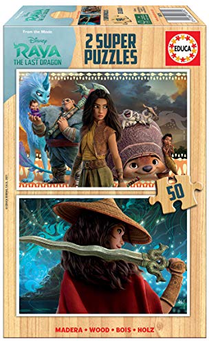Educa 18879, Raya und der letzte Drache, 2x50 Teile Puzzleset für Kinder ab 4 Jahren, Holzpuzzle, Disney Educa 18879, Raya und der letzte Drache, 2x50 Teile Puzzleset für Kinder ab 4 Jahren, Holzpuzzle, Disney von Educa