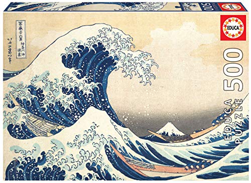 Educa - Puzzle 500 Teile für Erwachsene | Die große Welle von Kanagawa, 500 Teile Puzzle für Erwachsene und Kinder ab 11 Jahren, Japan, Hokusai (19002) von Educa