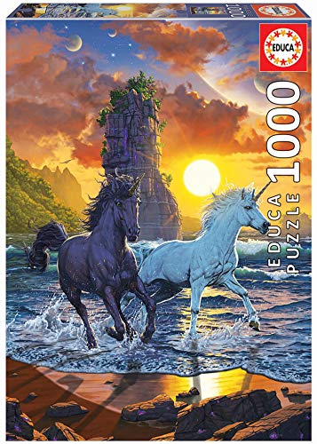 Educa 19025, Unicorns, 1000 Teile Puzzle für Erwachsene und Kinder ab 10 Jahren, Vincent HIE, Einhörner, Fantasy, One Size von Educa