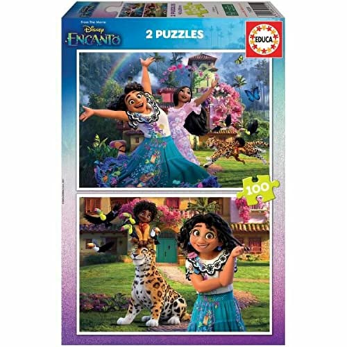 Educa - Puzzle 100 Teile | Disney Encanto, 2x100 Teile Puzzle für Kinder ab 6 Jahren (19201) von Educa