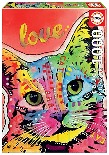 Educa - Puzzle 1000 Teile für Erwachsene | Tilt Cat Love, 1000 Teile Puzzle für Erwachsene und Kinder ab 14 Jahren, Dean Russo, Katze (19257) von Educa