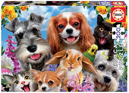 Educa - Puzzle 200 Teile Kinder | Selfie-Haustierparade | Puzzle ab 6 Jahren (19293) Educa - Puzzle 200 Teile Kinder | Selfie-Haustierparade | Puzzle ab 6 Jahren (19293) von Educa
