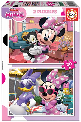 Educa - Minnie Maus, 2 x 20 Teile Puzzleset für Kinder ab 3 Jahren, Disney (19297) von Educa