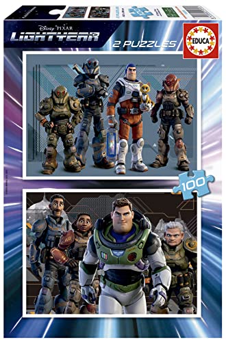 Educa 19316, Lightyear, 2x100 Teile Puzzle-Set für Erwachsene und Kinder ab 5 Jahren, Disney, Pixar, Toy Story von Educa