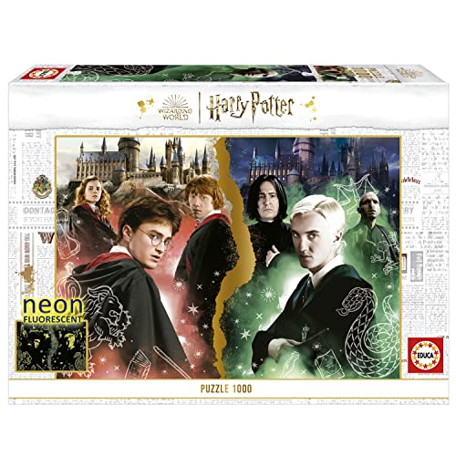 Educa - Puzzle 1000 Teile für Erwachsene | Harry Potter, 1000 Teile Neon Puzzle für Erwachsene und Kinder ab 14 Jahren, nachtleuchtend, Wizarding World (19489) von Educa