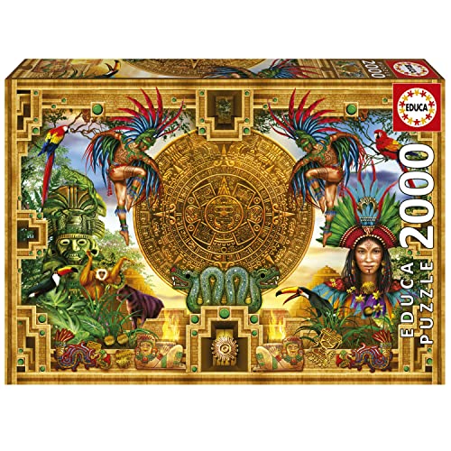 Educa - Puzzle 2000 Teile für Erwachsene | Azteken, 2000 Puzzle für Erwachsene und Kinder ab 14 Jahren, Maya (19565) von Educa