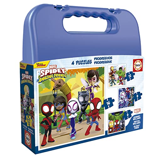 Educa - Spidey und Seine Super-Freunde, 4in1 Puzzleset mit 6/9/12/16 Teilen, Puzzle für Kinder ab 3 Jahren, Spiderman, Marvel (19580) Educa - Spidey und Seine Super-Freunde, 4in1 Puzzleset mit 6/9/12/16 Teilen, Puzzle für Kinder ab 3 Jahren, Spiderman, Marvel (19580) von Educa