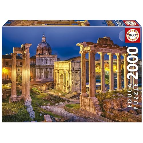 Educa - Puzzle 2000 Teile für Erwachsene | Forum Romanum, 2000 Teile Puzzle für Erwachsene und Kinder ab 14 Jahren, Rom, Italien, Antike Architektur (19619) von Educa