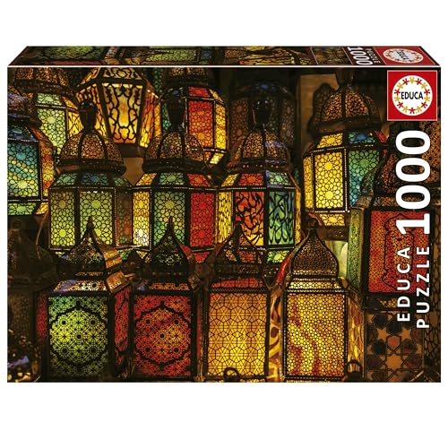 Educa 19668, Orientalische Lampen, 1000 Teile Puzzle für Erwachsene und Kinder ab 10 Jahren von Educa