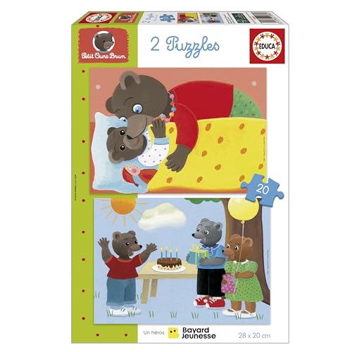 Educa 19880 2 x 20 cm, Kleiner Braunbär, Vielseitig einsetzbar von Educa