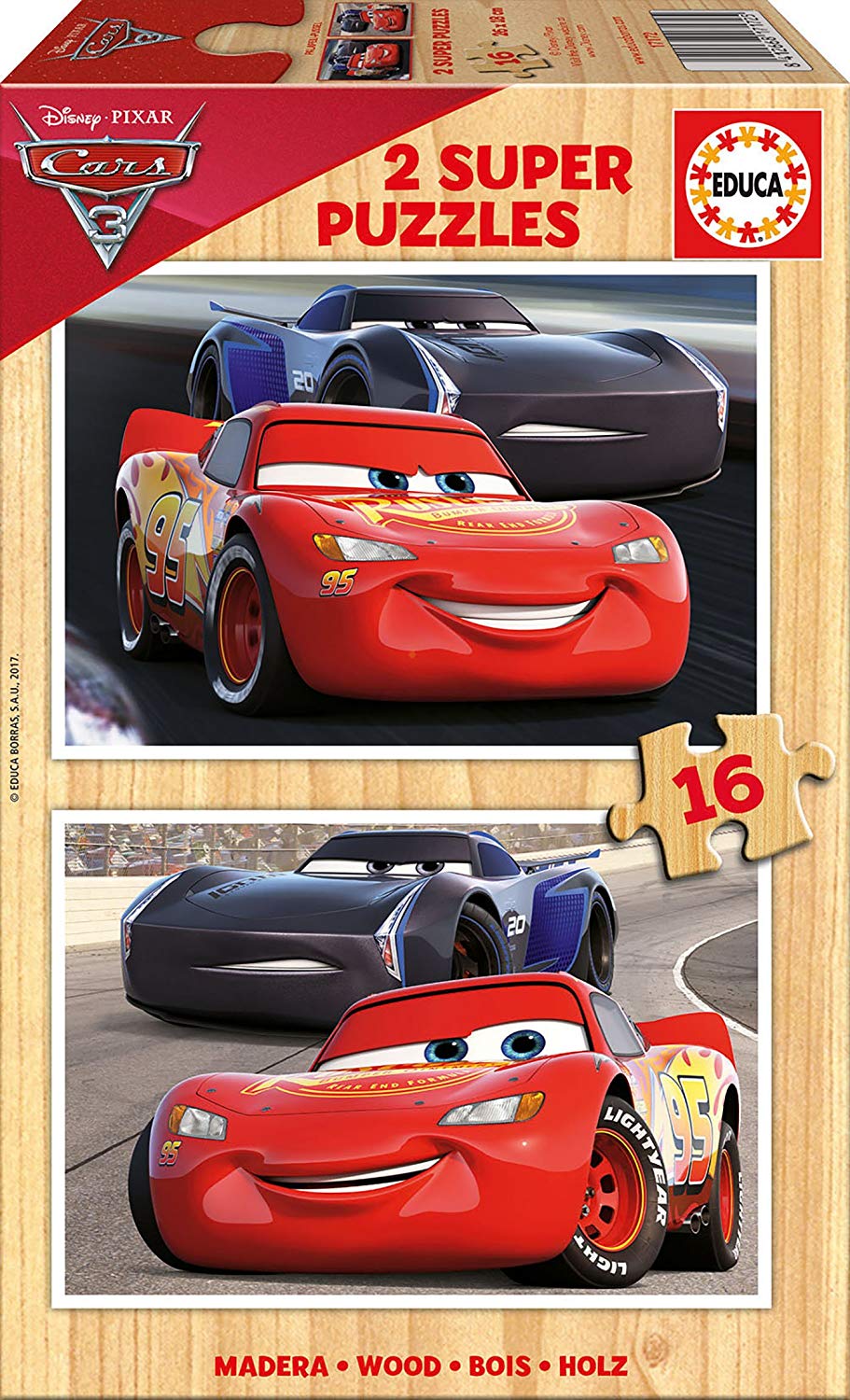 Educa 2 Holzpuzzles - Cars 16 Teile Puzzle Educa-17172 Educa 2 Holzpuzzles - Cars 16 Teile Puzzle Educa-17172 von Educa