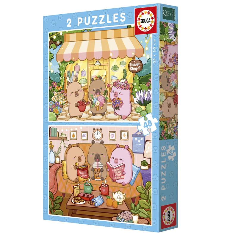 Educa 2 Puzzles - Capyfun 48 Teile Puzzle Educa-20482 von Educa