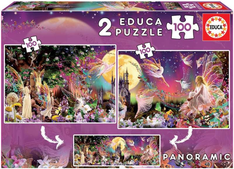 Educa 2 Puzzles - Feen Panoramic 100 Teile Puzzle Educa-19291 Educa 2 Puzzles - Feen Panoramic 100 Teile Puzzle Educa-19291 von Educa