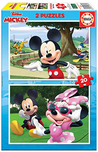 Educa 18884, Mickey & Friends, 2 x 20 Teile Puzzle-Set für Kinder ab 3 Jahren, Disney von Educa