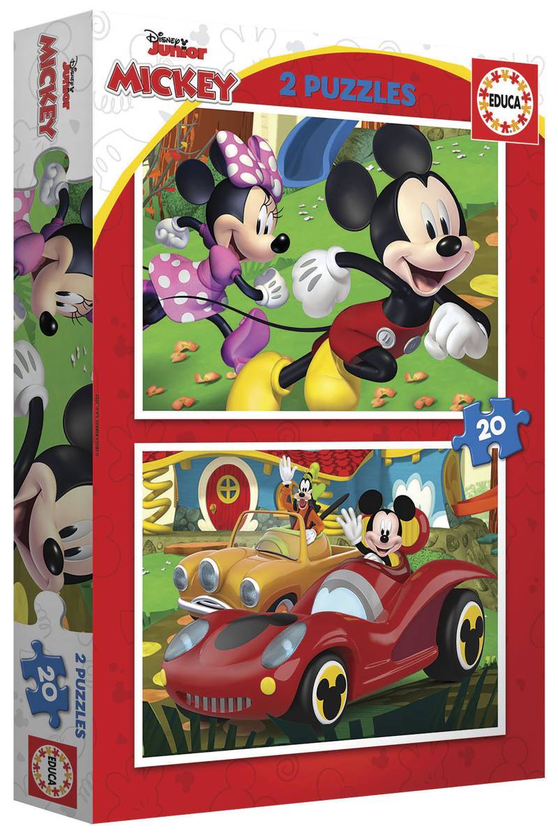 Educa 2 Puzzles Mickey Mouse - Fun House 20 Teile Puzzle Educa-19311 von Educa