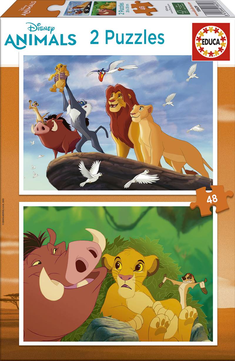 Educa 2 Puzzles - The Lion King 48 Teile Puzzle Educa-18629 Educa 2 Puzzles - The Lion King 48 Teile Puzzle Educa-18629 von Educa