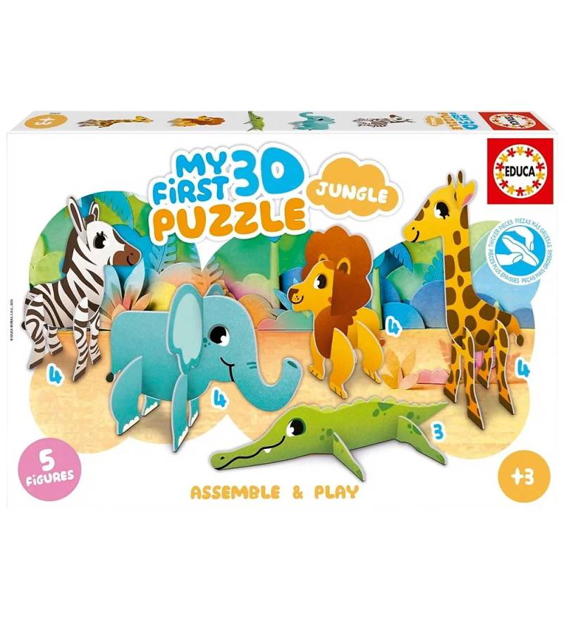 Educa 3D Puzzlespiel - 19 Teile/5 Figuren - My First - Jungle - Educa - One Size - Puzzlespiele Educa 3D Puzzlespiel - 19 Teile/5 Figuren - My First - Jungle - Educa - One Size - Puzzlespiele von Educa