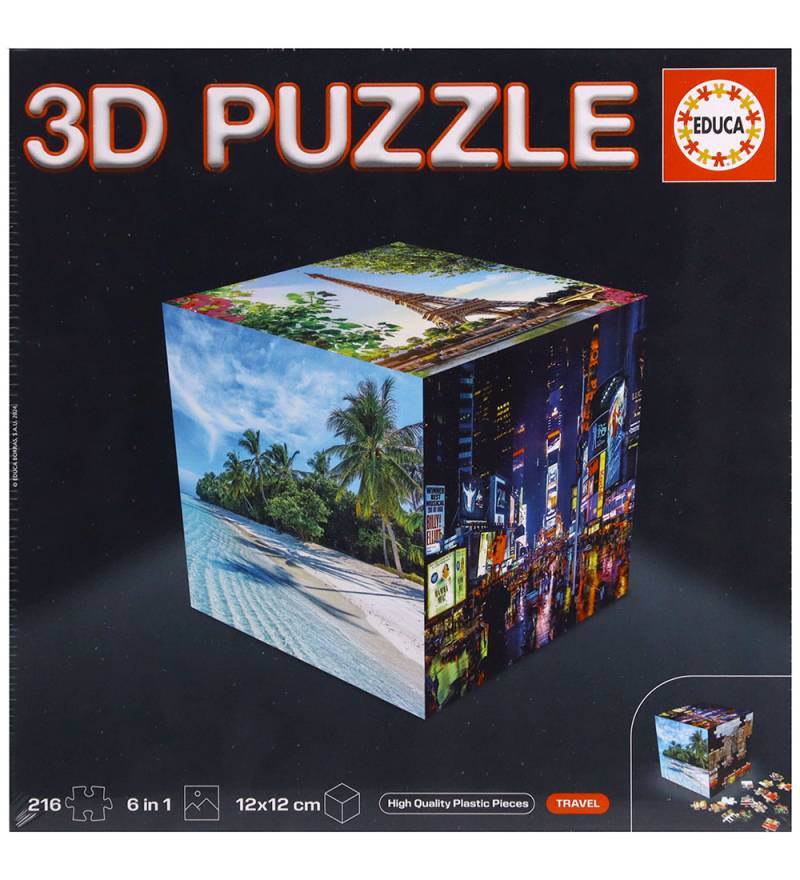 Educa 3D Puzzlespiel - 216 Teile - Würfel Travel - Educa - One Size - Puzzlespiele Educa 3D Puzzlespiel - 216 Teile - Würfel Travel - Educa - One Size - Puzzlespiele von Educa
