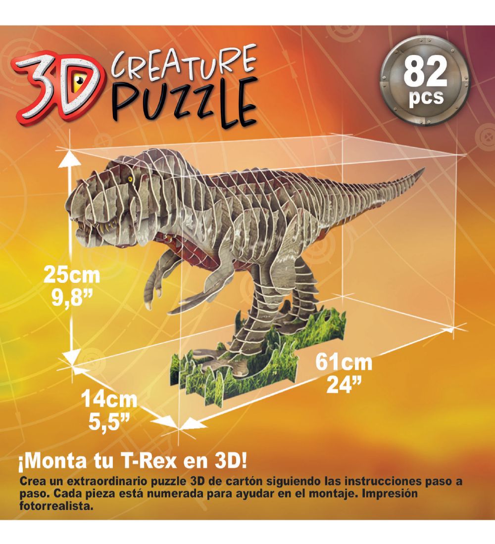Educa 3D- Puzzlespiel - T-Rex - 82 Teile - Educa - One Size - Puzzlespiele Educa 3D- Puzzlespiel - T-Rex - 82 Teile - Educa - One Size - Puzzlespiele von Educa