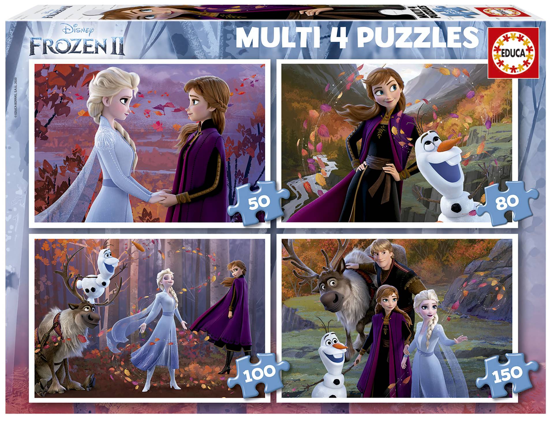 Educa 4 Puzzles - Frozen 2 50 Teile Puzzle Educa-18640 von Educa
