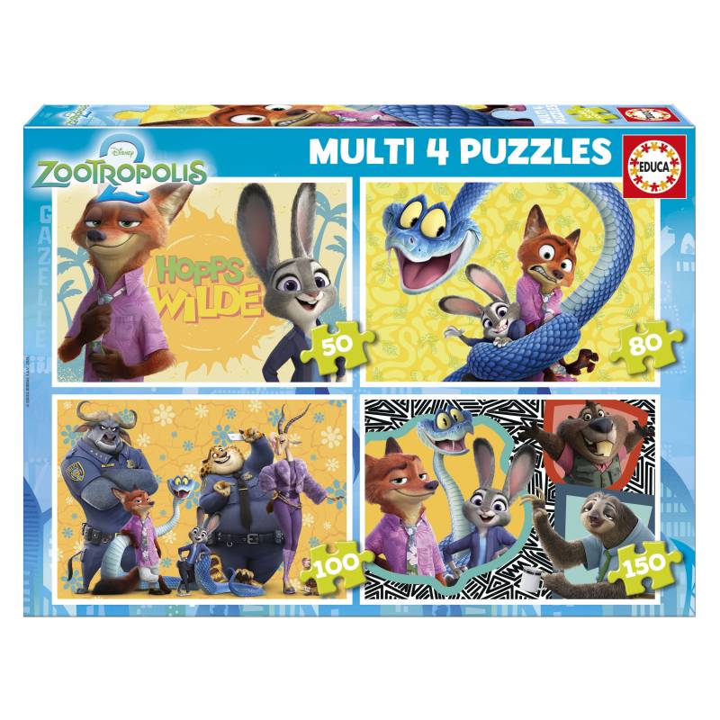 Educa 4 Puzzles - Zootopia 2 50 Teile Puzzle Educa-20464 von Educa