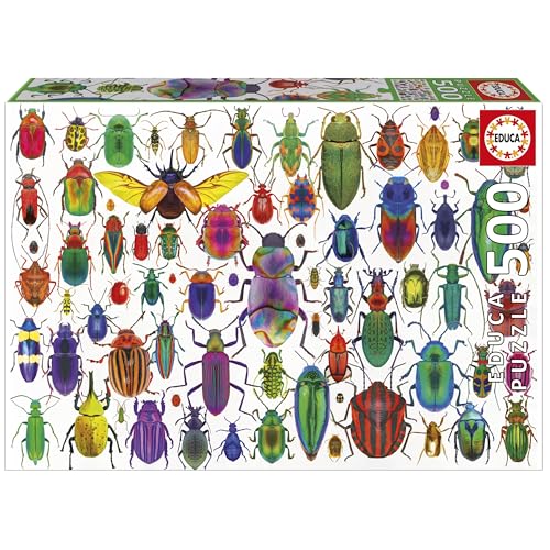 Educa - 500-teiliges Puzzle für Erwachsene | Käfer. Inklusive Fix Puzzle-Kleber. Maße: 48 x 34 cm. Ab 11 Jahren (20252) von Educa