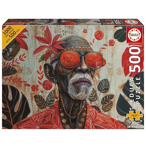Educa - 500-teiliges Puzzle für Erwachsene | Wächter der Tropen. Inklusive Fix Puzzle-Kleber. Maße: 68 x 48 cm. Ab 11 Jahren (20238) von Educa