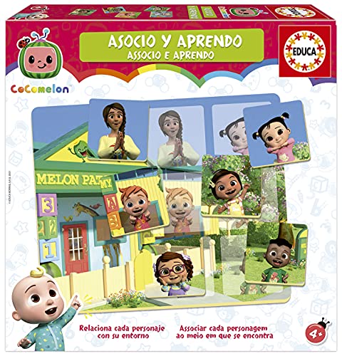 Educa Asocio y aprendo. Juego Educativo para Bebés Meses Cocomelon Partner und Lernen Lernspiel für Babys. +36 Monate 19135, One Size von Educa