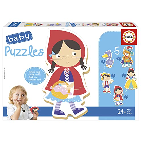 Educa - Baby Puzzle Märchen, 5in1 Baby Puzzleset mit 3/3/4/4/5 Teilen für Kinder ab 2 Jahren, Kinderpuzzle (19669) von Educa