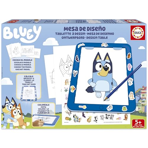 Educa Design Tisch. Gestalten, malen und dekorieren Sie mit dem neuen leuchtenden Zeichentablett von Bluey Mehr als 25 Verschiedene Modelle zum Zeichnen so oft Sie möchten. Ab 5 Jahren (20005), Varié Educa Design Tisch. Gestalten, malen und dekorieren Sie mit dem neuen leuchtenden Zeichentablett von Bluey Mehr als 25 Verschiedene Modelle zum Zeichnen so oft Sie möchten. Ab 5 Jahren (20005), Varié von Educa