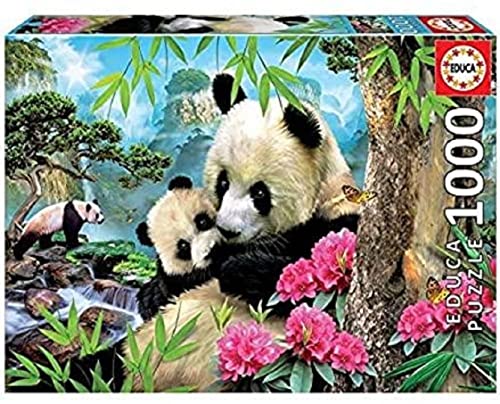 Educa - Puzzle 1000 Teile für Erwachsene | Kuschelnde Pandas, 1000 Teile Puzzle für Erwachsene und Kinder ab 14 Jahren, Tierpuzzle (17995) von Educa