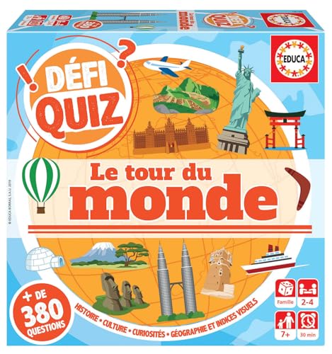 Educa Borrás Defi Quiz-Le Tour du Monde Gesellschaftsspiel, 18156 von Educa