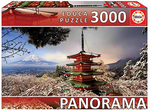 Educa 18013, Chureito Pagoda, 3000 Teile Puzzle für Erwachsene und Kinder ab 14 Jahren, Japan, Landschaft von Educa