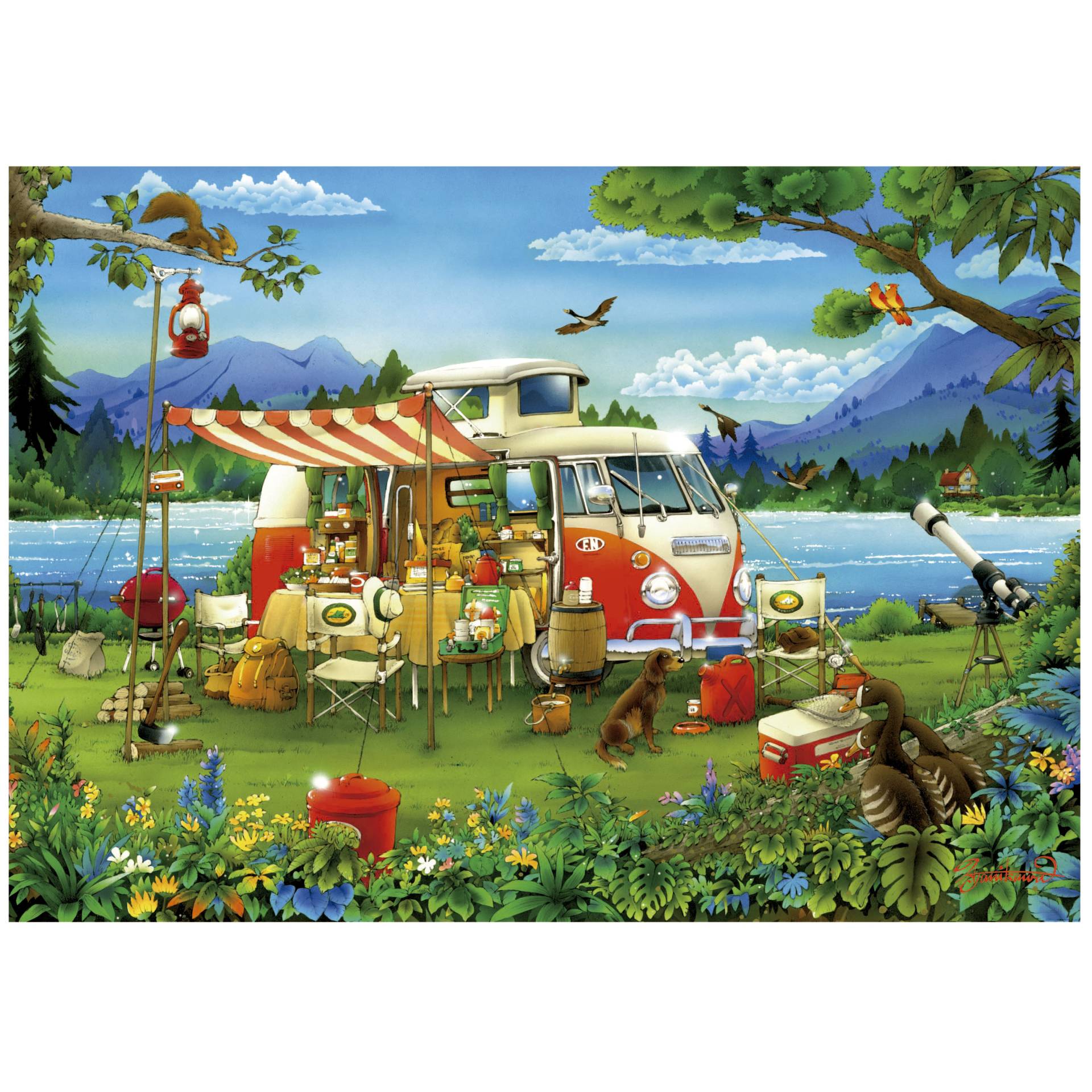 Educa Camping Holiday 1000 Teile Puzzle Educa-19922 von Educa