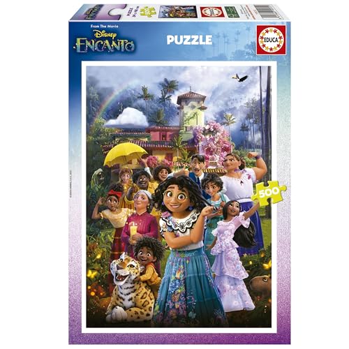 Educa - Puzzle 500 Teile für Erwachsene | Disney Encanto, 500 Teile Puzzle für Erwachsene und Kinder ab 11 Jahren, Kinderpuzzle (19572) von Educa